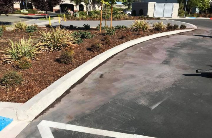 Curb paint removal contracted by Sierra Traffic Markings